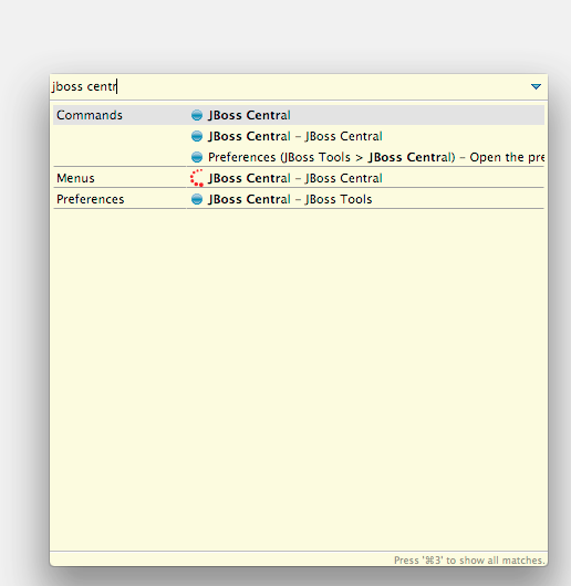 Eclipse JBoss Central 1