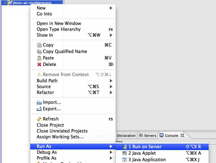 Eclipse Numberguess Deploy 1