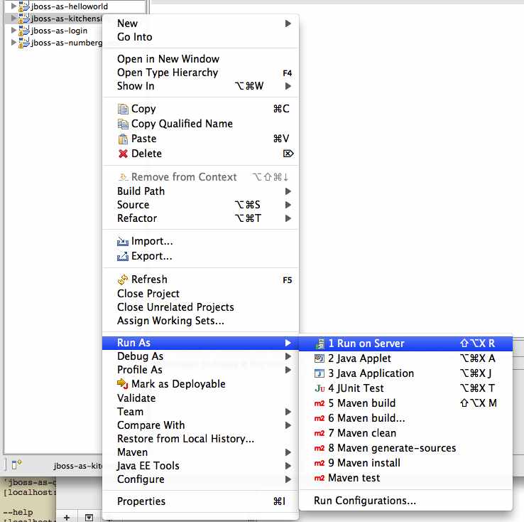 Eclipse KitchenSink Deploy 1